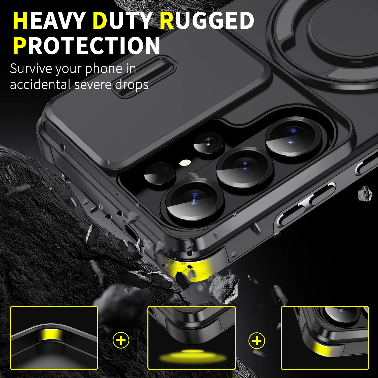 For Samsung S26 ULTRA Galaxy S25 Edge S24 Plus S23 S22 A16 A36 A54 Heavy Duty Rugged Shockproof Case Cover Shell - Image 2