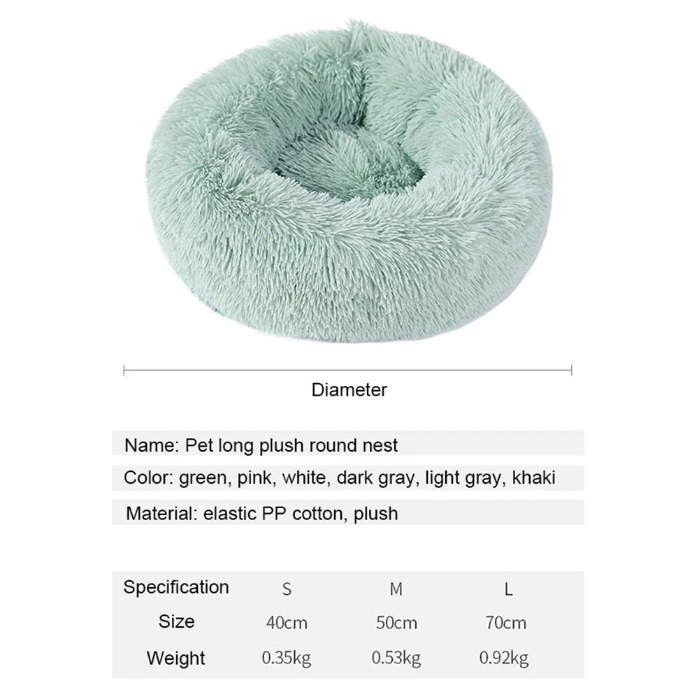 Manufacture Pet Accessories Cat Washable Large Donut Round Plush Sofa Dog Luxury Rest Improved Sleep Faux Fur Dog Bed Pack of 2 - Image 3