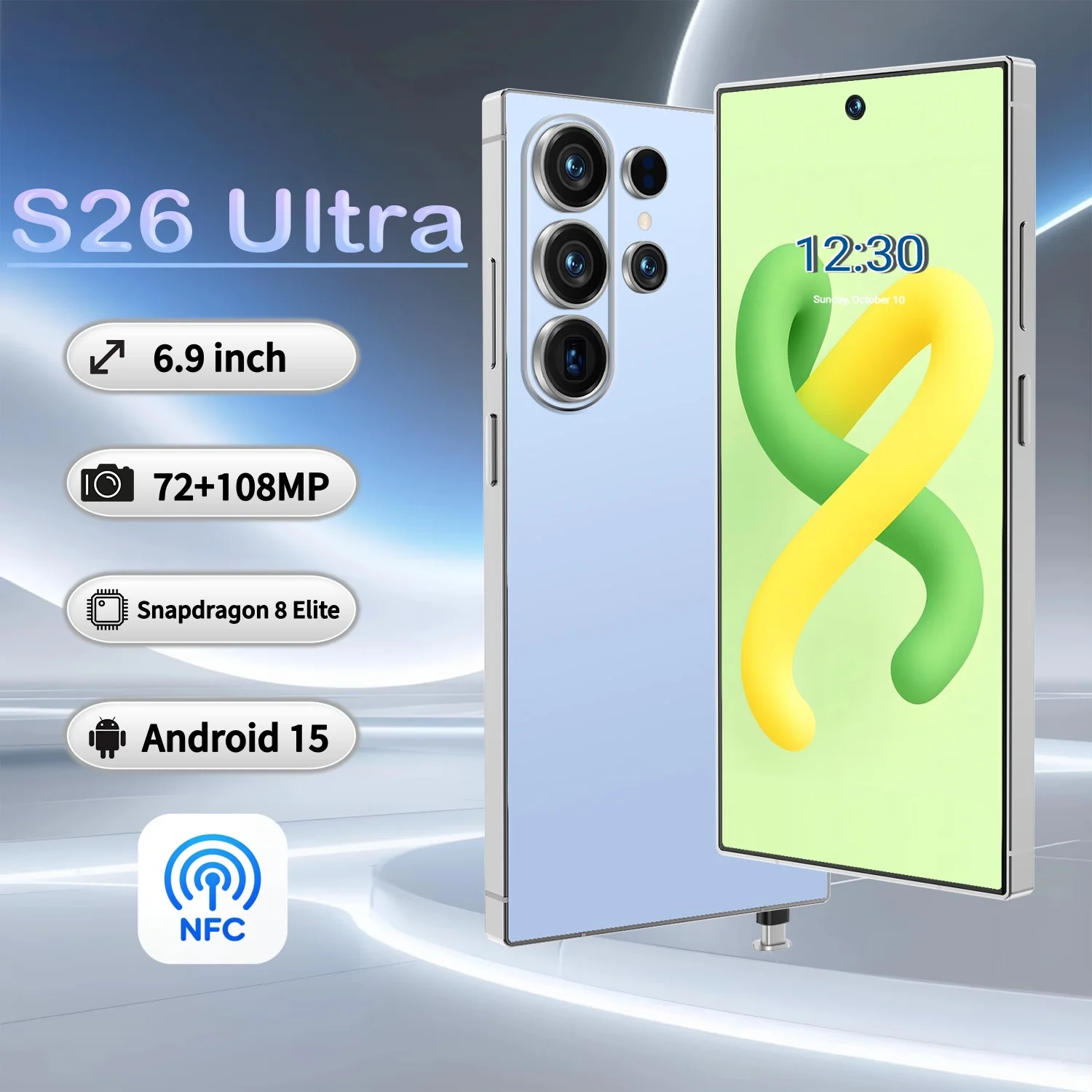 Crisp Details S26 Ultra 5G Smartphone 16GB+1TB Camera Unlocked Android Mobile Phone with NFC Face ID Fingerprint Dual SIM - Image 3