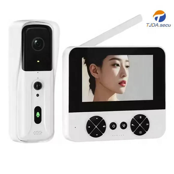 4.3-inch 2K IP65 Waterproof Battery-Powered Video Intercom Doorbell with Motion Detection & Easy Installation Pack of 10