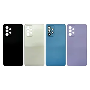 Replacement Battery Door Back Cover for Samsung Galaxy A52 A525F Housing Back Glass With Camera Lens Pack of 2