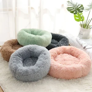 Super Soft Dog Cushion Round Washable Plush Donut Puppy Cat House Velvet Mats Sofa Portable Pet Bed Pack of 10