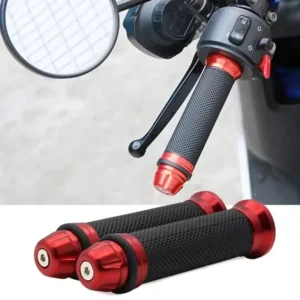 Universal Left & Right Metal Hand Handle for Bike/Motorcycle/Bicycle Replacement with Aluminium and ABS Rubber Grip