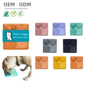 Wholesale Silicone Licking Mat for Cats and Dogs Non-slip Pet Slow Feeder with Suction Cup Pet Bowls & Feeders Pack of 20