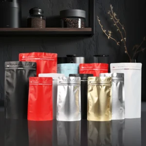 1kg 5lb Cheap Aluminum Foil Roaster Steeped Coffee Bean Bag with Vent Valve Air Filter Zipper and No Printing Pack of 500