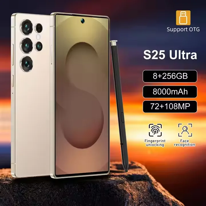 New Brand S25 Ultra 8GB+256GB 5G Smartphone Deca Core CPU 4K LED Screen Global 5G Gaming Phone with Android 14 108MP French - Image 2