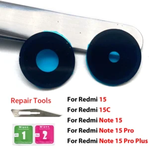 Wholesale Camera Lenses for Redmi Note 15 Pro Plus 15C Lens Protector Rear Camera Lenses With Tool Mobile Phone Flex Cables Pack of 10
