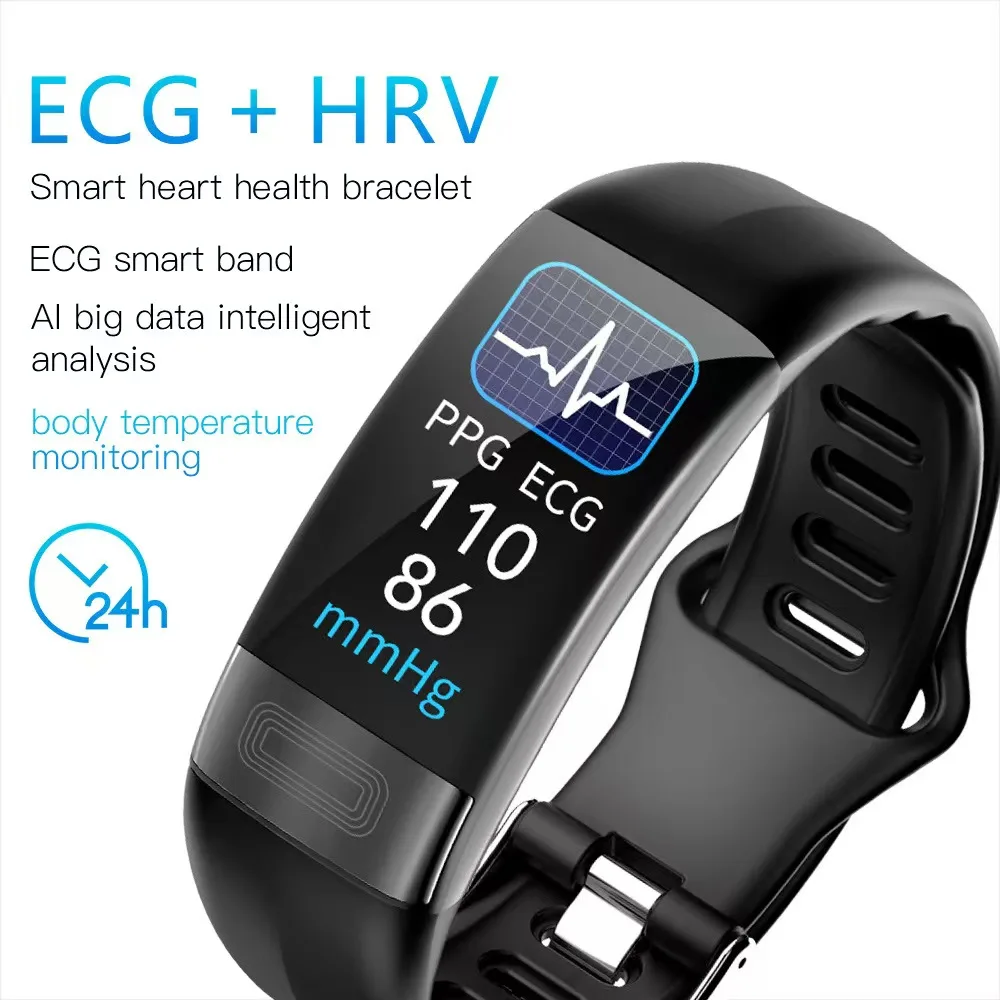 P11 Wearable Device IP67 Waterproof Smart Bracelet ECG+HRV Temperature Heart Rate Monitor Smart Band Fitness Tracker - Image 3
