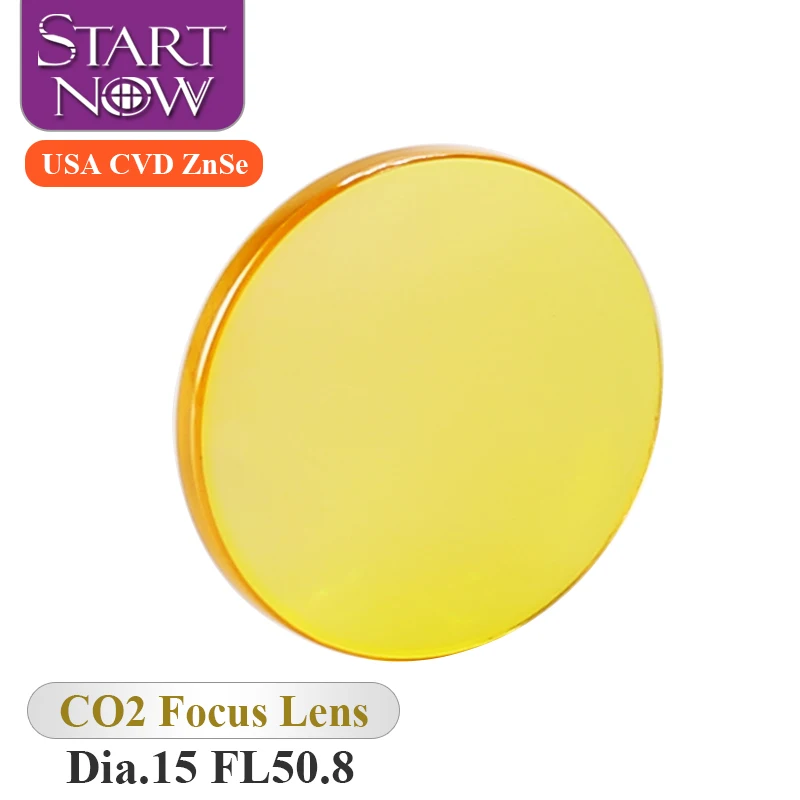 Startnow CO2 Laser Cutting Engraving Machine Lens CVD Znse Optic Focus Lens High Quality USA Dia.15 F50.8mm Dia 15 F50.8 D15 2"