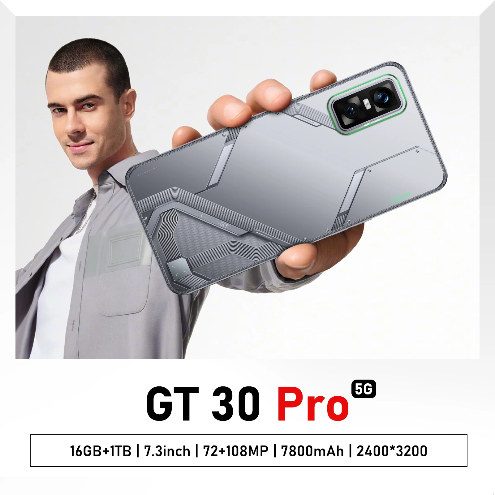 GT30 5G Smartphone Deca Core CPU HD Screen 7800mAh Battery 108MP Rear Camera CDMA/LTE Cellular 16GB+1TB Global - Image 3