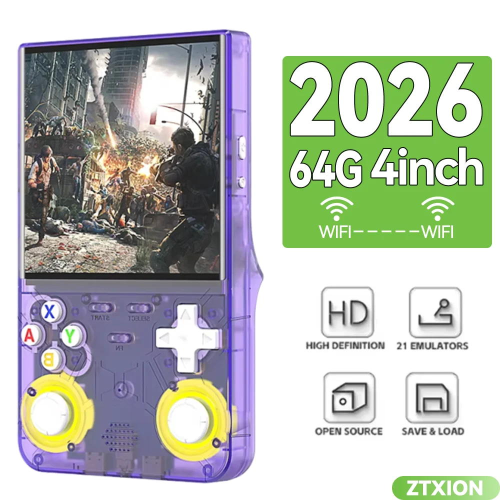 NEW R36Ultra 128GB Retro Handheld Game Console System 40000 Games 4 Inch IPS Screen Portable Pocket Video Player Game Kid Gift - Image 2