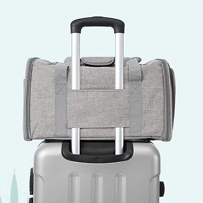 Portable Pet Backpack Breathable Oxford for Car Transportation Foldable Zipper Design for Outdoor Household Use for Cats Dogs Pack of 2 - Image 3