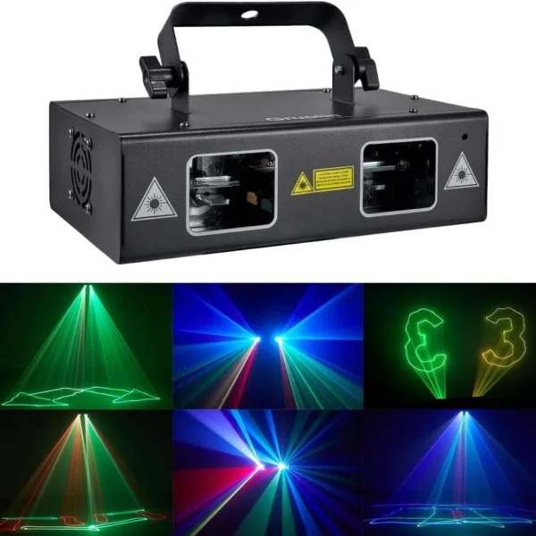 Double Head Full Color Laser Light -Red Blue Red Green Red Green Blue ...