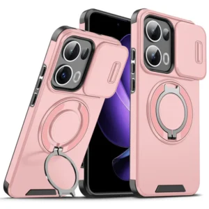 For OPPO A6 Pro Magnetic Attraction Mobile Case Shockproof TPU+PC Electroplate Luxury Design Camera Frame Holder Pack of 10