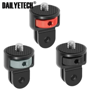 Aluminum Alloy 1/4 Inch Screw Tripod Adapter 360 Rotating Mount Holder for Go Pro 10 9 Insta-360 One Camera Accessories Pack of 20