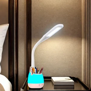 Modern LED Table Lamp Built-In Phone Holder 10W Wireless Charging Pad Practical Middle-Sized Lamp Touch Control Battery Powered