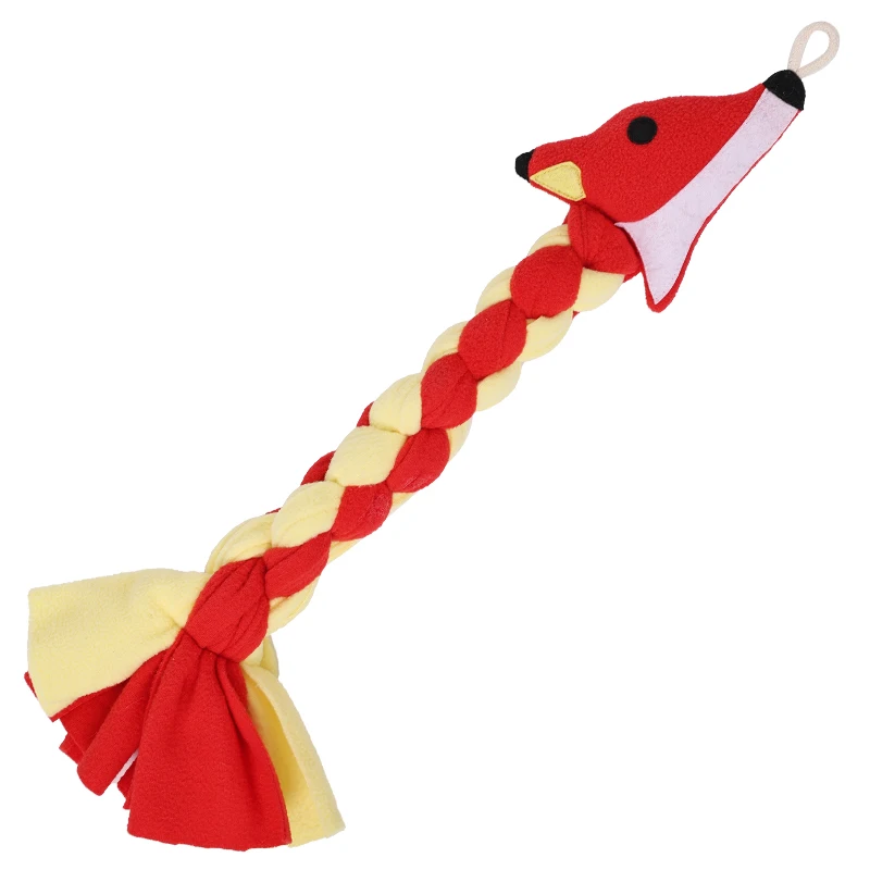 Animal Flirt Pole Teaser Wand Fashion Pet Chew Toys for Dog Training and Teeth Cleaning Replacement Chew Toys Pack of 5 - Image 4