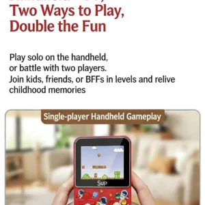 Nostalgic Handheld Game Player 500+ Built-in Games Long Standby Time Non-slip Grip Retro Gaming Device for Gift Giving Pack of 5