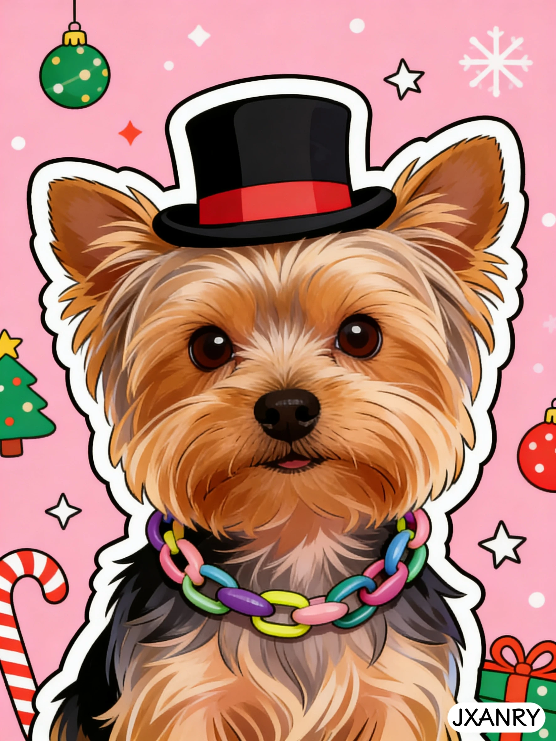 JXANRY Acrylic Pet Accessories-Cat Necklace Colorful Chain Dog Collar Sweet Cute Love Knot Pendant Lightweight Bichon Frise Pack of 2