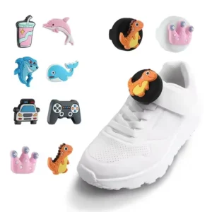 Cute Cartoon Case for AirTag Replaceable Fun Characters Hidden Silicone AirTag Tracker Cases for Children Shoe Pack of 20