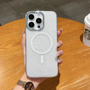 Transparent TPU Luxury Shockproof Magnetic Ring Holder Safes Mobile Phone Cases for 15 14 17 Pro Max Packaged OPP Bag Pack of 25