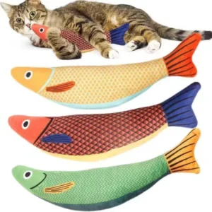 Durable Catnip Linen Fish Toy for Cats Interactive Chewing and Scratching Pet Toy for Indoor Play and Stress Relief Pack of 10