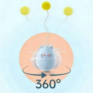 OEM 360 Irregular Rotation Smart Interactive Cat Toy with One-Touch Activation ABS Material Multi-Color Design for Indoor Cats Pack of 2