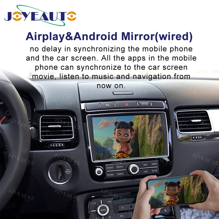 JoyeAuto Apple CarPlay Interface Box - Android Auto, Hands-Free Phone Calls for Volkswagen Touareg 8.0 Inch (2010-2017) - Image 4