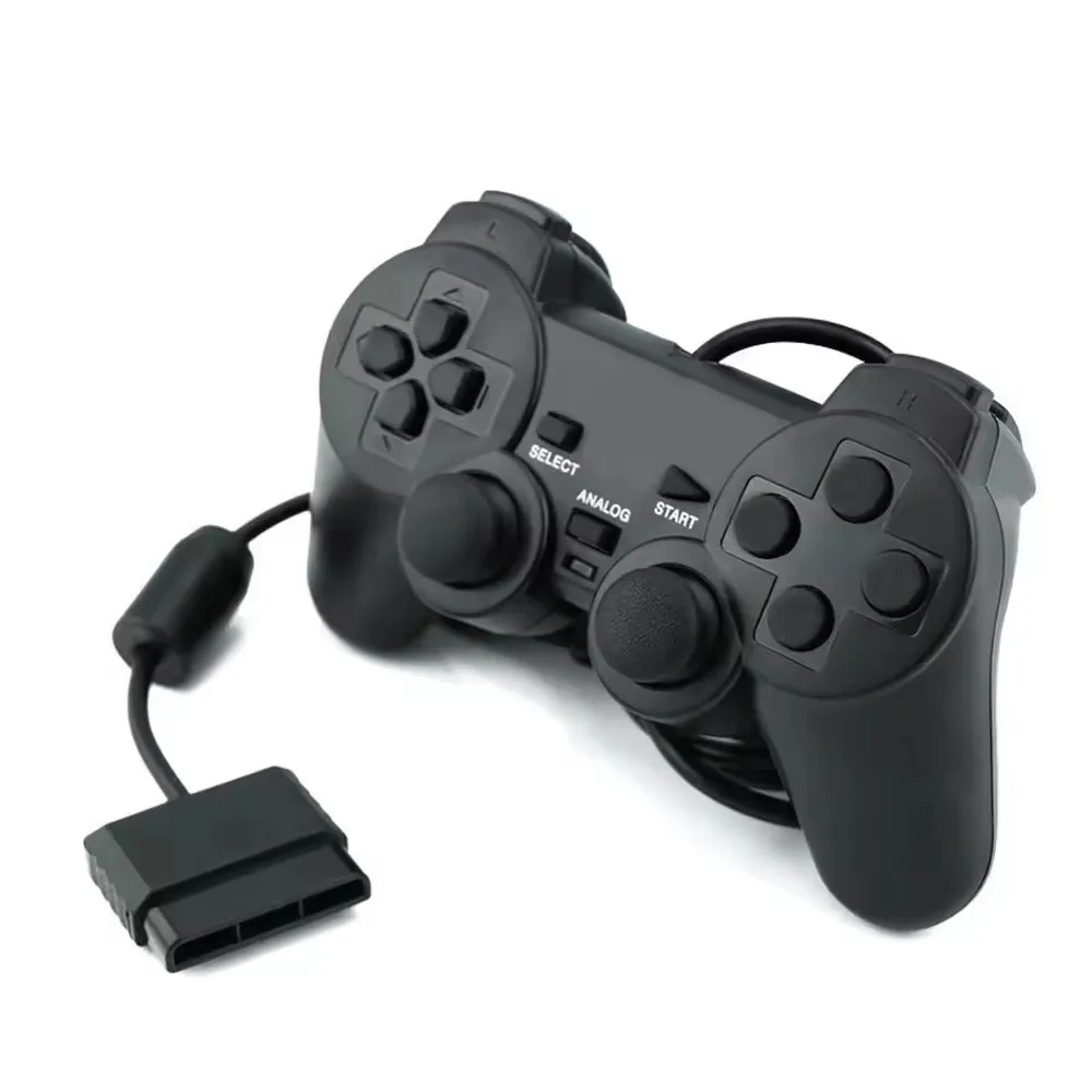 Remote Dual Vibration Wired Manette Joypad for PS2 Gamepad Joystick Game Control for PS2 Pack of 5 - Image 2