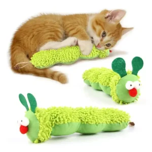 Cute Squeaky Catnip Caterpillar Cat Pillow-Scratch-Resistant & Bite-Resistant Self-Relief Pet Toy Pack of 6