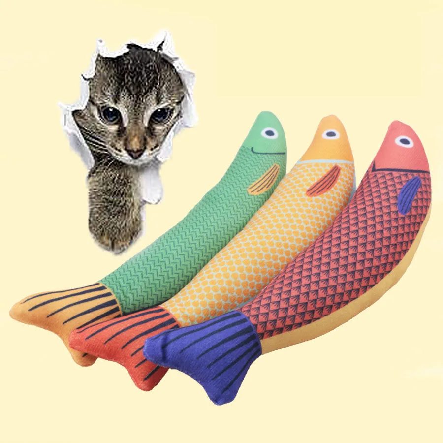 Wholesale Catnip Toy Resistant Cotton Plush Cartoon Cat Chew Toy Bite-able Catnip-Filled Toy for All Cats Pack of 32