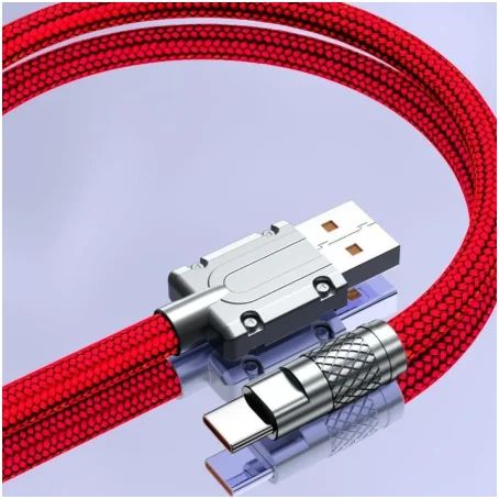 120W Braided Zinc Alloy Type-C Data Cable Nylon Super Fast USB Flash Charging Mobile Phones Phone Cable for Iphone for Huawei Pack of 20