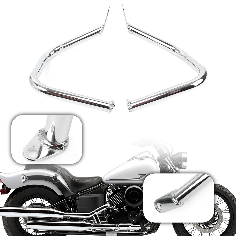 New Bumper Guards-Black Crash Bar Engine Guard Frame Protector for Yamaha XVS650 V-Star 400 650 1998-2012 - Image 4