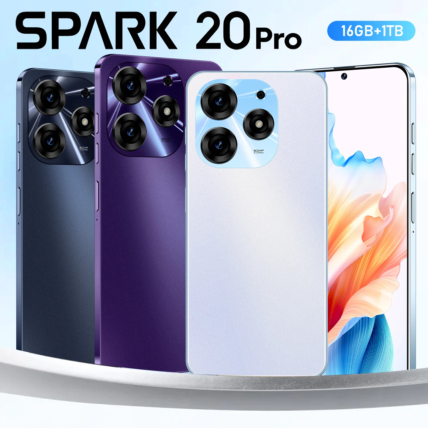 Spark 20 Pro High-Quality 7.3inch 10-Core 5G Smartphone with 16GB RAM, 1TB Storage, Dual SIM, Unlocked Large Battery - Image 4