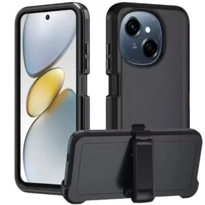 Heavy Duty Holster case for Tecno Spark 40 4G Rugged Belt Clip Defender case Pack of 10