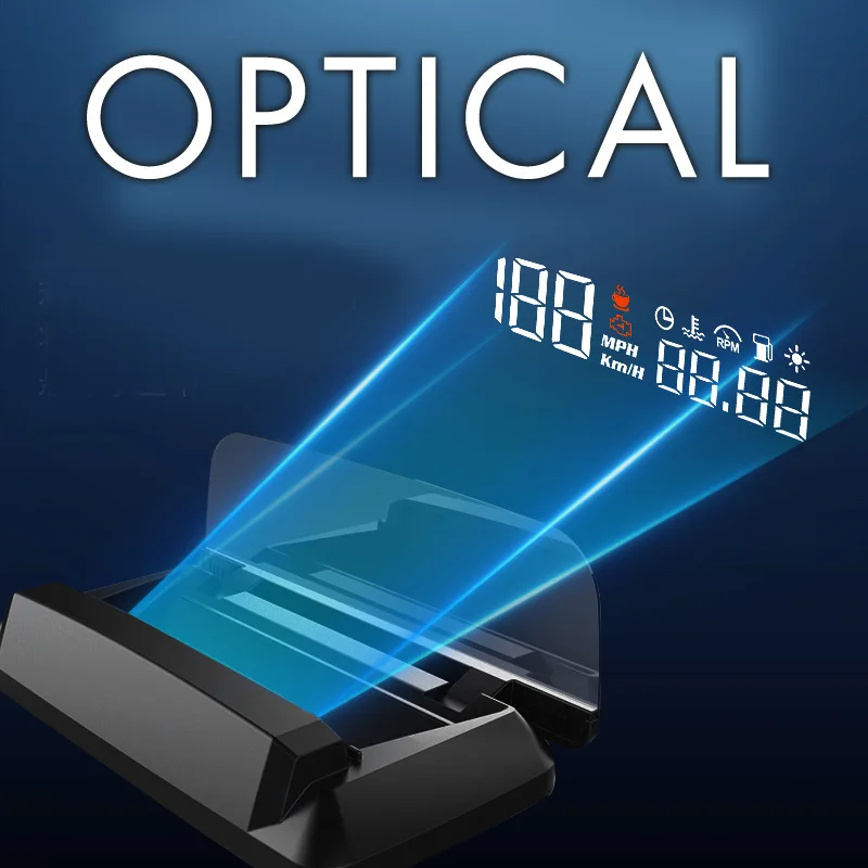 Yian F06 Factory Stock Multifunction LCD Car HUD Head up Display Projector OBD Windshield GPS Speed Digital Meter Universal Cars Pack of 5