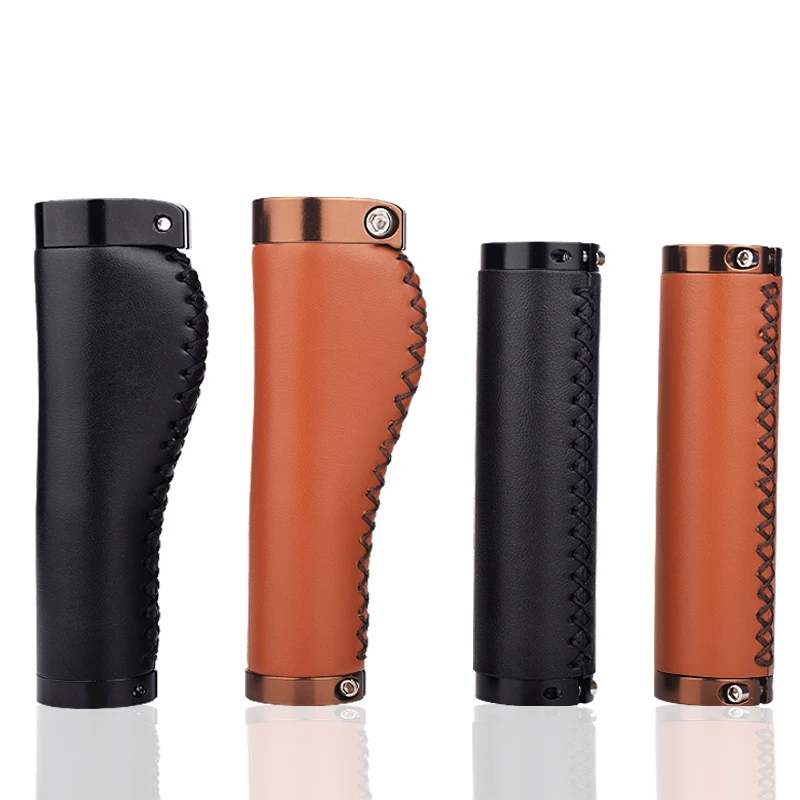 Grip Mountain Bike Handle Slippery Double Lock Dead Retro Dead Fly Set PU Leather Hand-stitched Leather Universal Car Handle Pack of 5