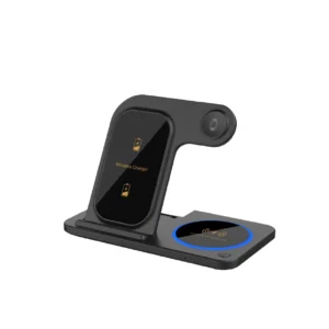 Low Moq Dropshipping Products Multifunctional 3 in 1 Wireless Charger Foldable 15W Fast Charger With Light for iPhone 15 Pro Max