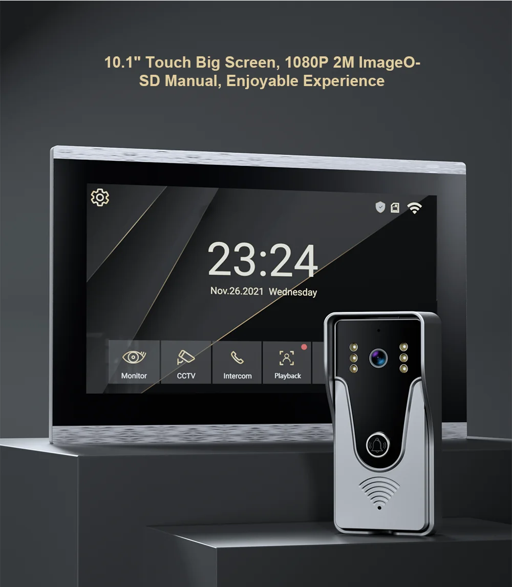 Smart Doorbell Intercom Volume Adjustment Function Comfortable Listening Experience Home Residences - Image 3