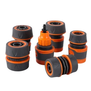 Garden Irrigation 1/2 3/4 Hose Repair Connector Set Water Quick Connector Repair Joint Pipe Fitting Adapter Pack of 100