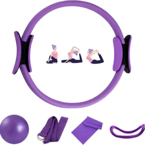 Pilates Ring Set Exercise Equipment with Resistance Bands,Yoga Ball for Fitness Body Building ,Muscle Training,Stretch Pack of 10