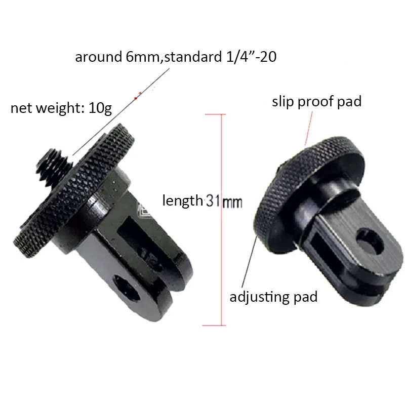 CNC Aluminum 6061 Mini Tripod Mount Adapter With 1/4'' Screw for Go Pro 5 4 3 2 SJ4000 SJ5000 Mount for Go Pros Accessories - Image 3