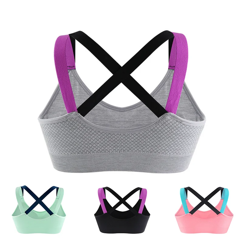 Ring Less Yoga Shockproof Sports Bra Running Fitness Women Running Sport Yoga Bra - Image 2