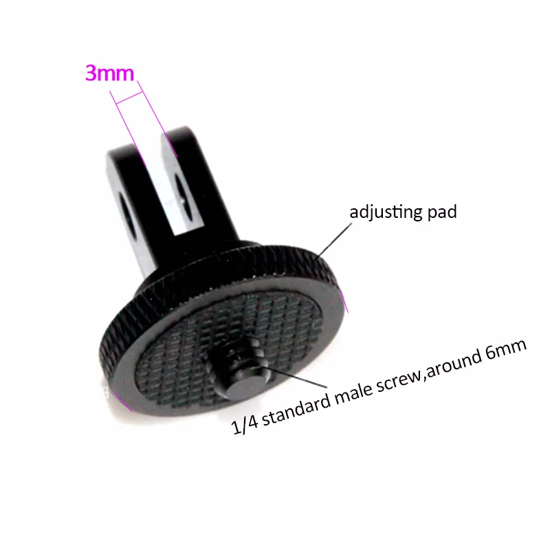 CNC Aluminum 6061 Mini Tripod Mount Adapter With 1/4'' Screw for Go Pro 5 4 3 2 SJ4000 SJ5000 Mount for Go Pros Accessories - Image 4