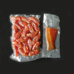 Reusable Clear Plastic Vacuum Sealer Roll Space Saver Food Bag with for Barrier for Milk Chewing Gum Canned Food Storage Pack of 40