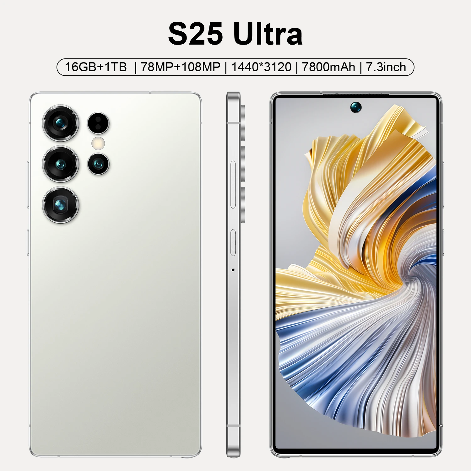 True Specs S25 Ultra Pro 4+128GB Deca-Core Gaming Phone FHD+ Display 4G LTE/Dual SIM Supports Heavy PUBG Mobile Games - Image 3