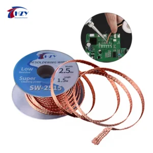 HZY 1.5-3.5mm Desoldering Mesh Braid Tape Copper Welding Point Solder Remover Wick Suitable for Motherboard Repair Pack of 10