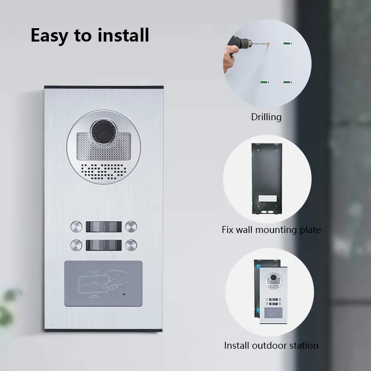 Color Digital IP Video Intercom System with Password Unlock for Apartment Buildings Video Door Phone Doorbell with TCP Network - Image 4