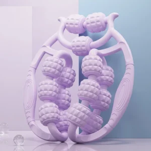 Upgraded 15-Roller Circular Massage Roller EVA+PP Manual Push-Pull Roller for Slimming Shaping Yoga Workout Muscle Relaxation Pack of 10