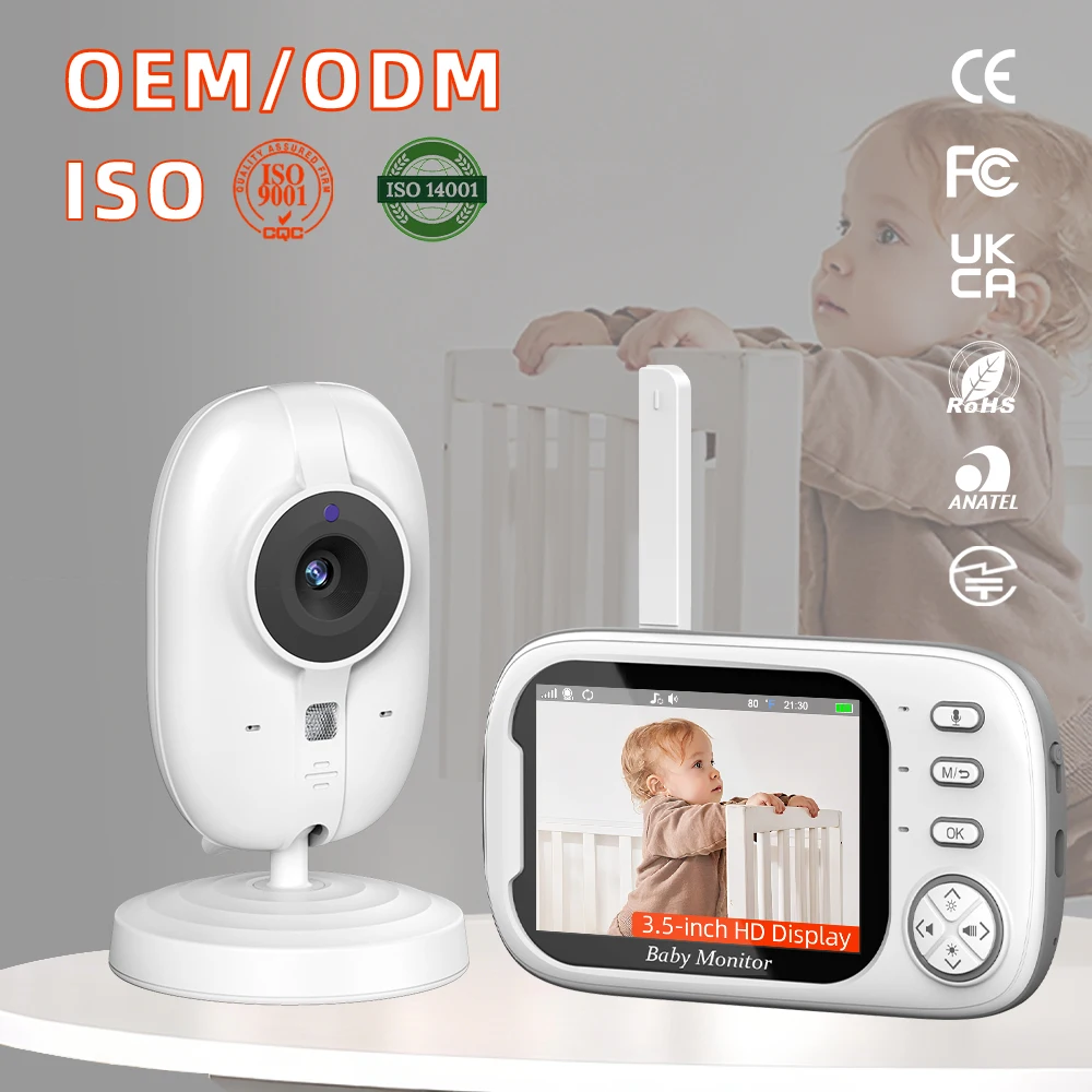 720p Baby Monitor With Camera New VB603 Wireless 3.5inch 2.4G Two Way Talk Baby Phone Cry Sound Temp Detection Baby Monitor